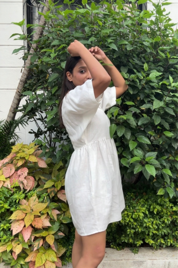 White Smurf Mini Dress - 图片 2