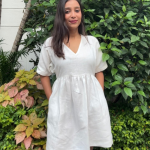 White Smurf Mini Dress
