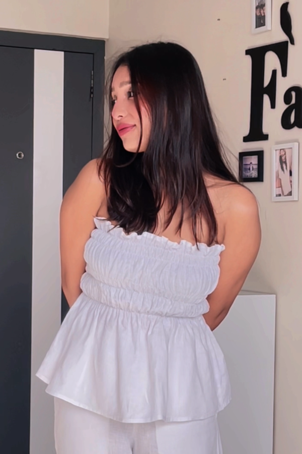 White Gelato Top & Shorts Set - 图片 2