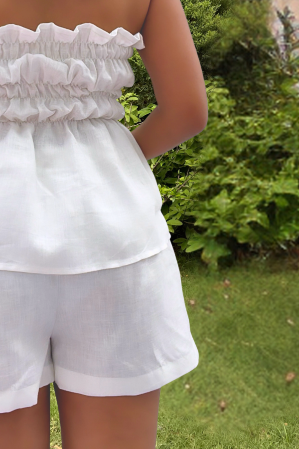 White Gelato Top & Shorts Set - 图片 4