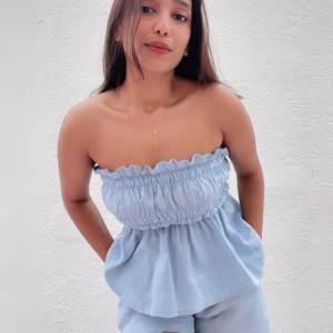 Blue Gelato Top & Shorts Set