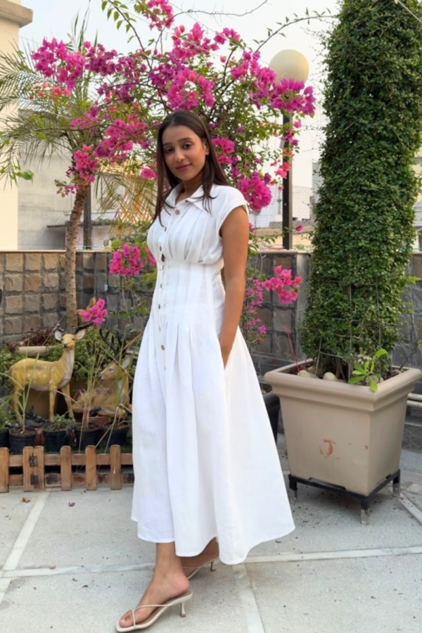 White Wookie Midi Dress - 图片 2
