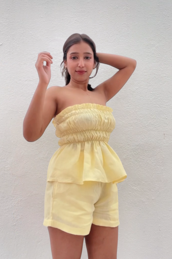 Yellow Gelato Top & Shorts Set - 图片 2