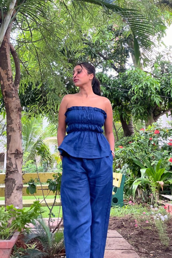 Dark Blue Gelato Top & Pants Set - 图片 3