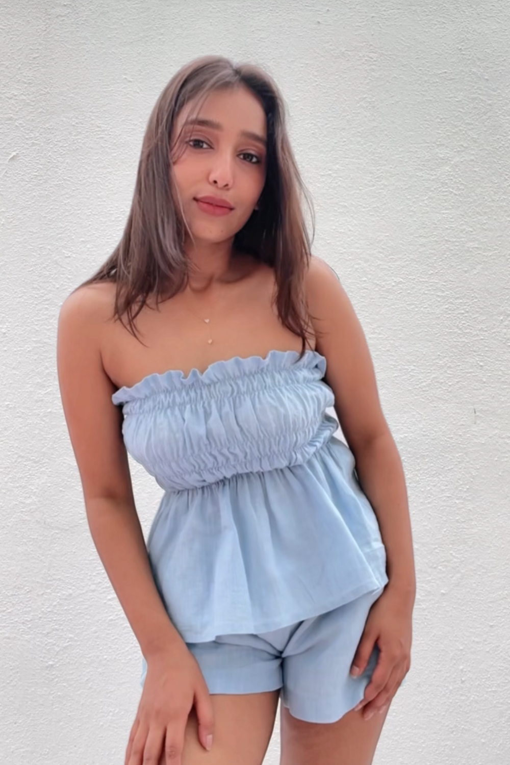 Blue Gelato Top & Shorts Set - 图片 3