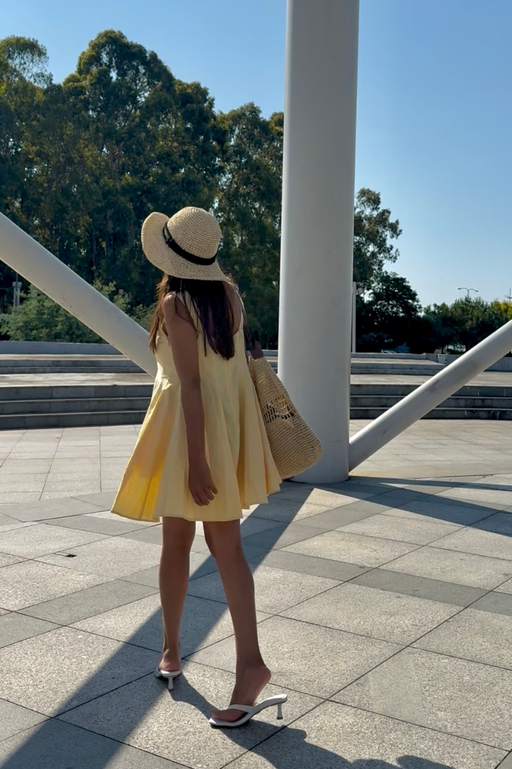 Lemon Cream Romper Dress - 图片 5