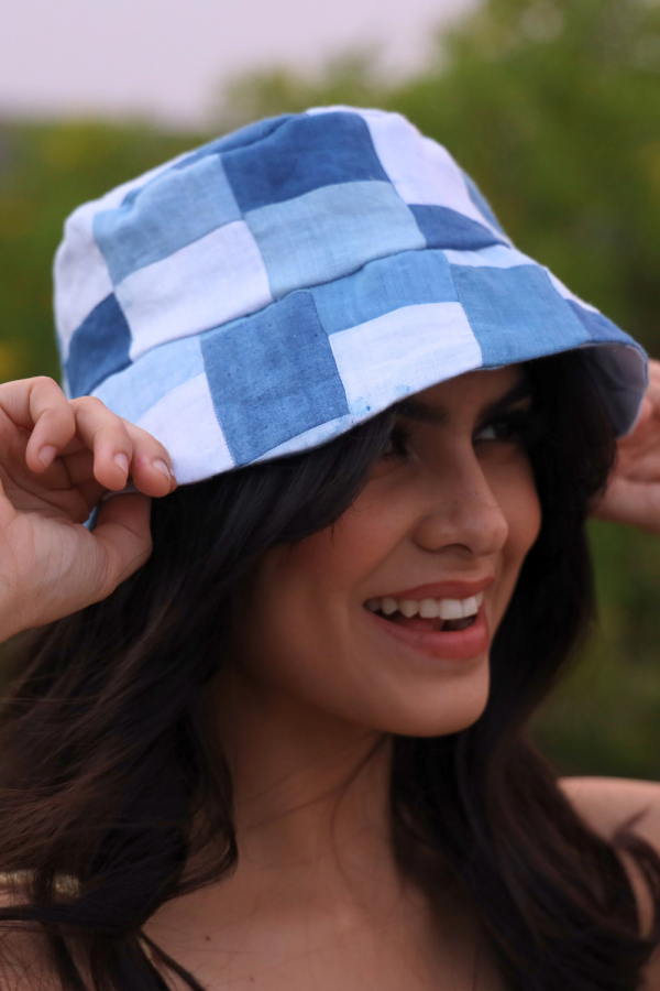Blue and White Bucket Hat - 图片 4