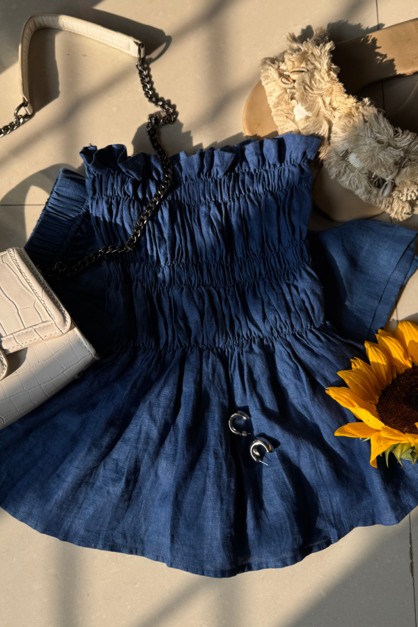 Dark Blue Gelato Top & Pants Set - 图片 5