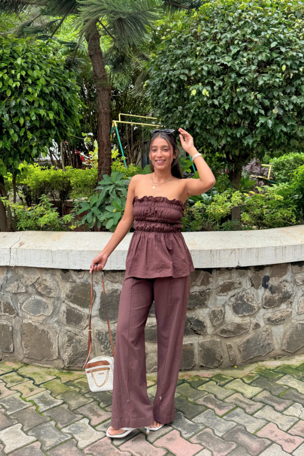 Brown Gelato Top & Pants Set - 图片 2