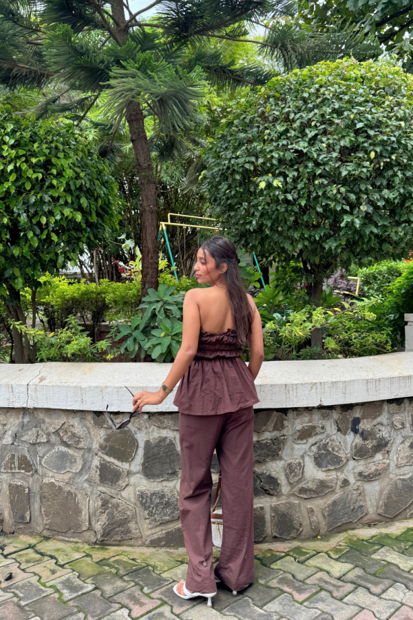 Brown Gelato Top & Pants Set - 图片 4